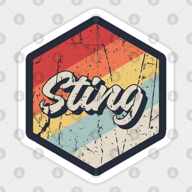 Sting Retro Sticker by Arestration